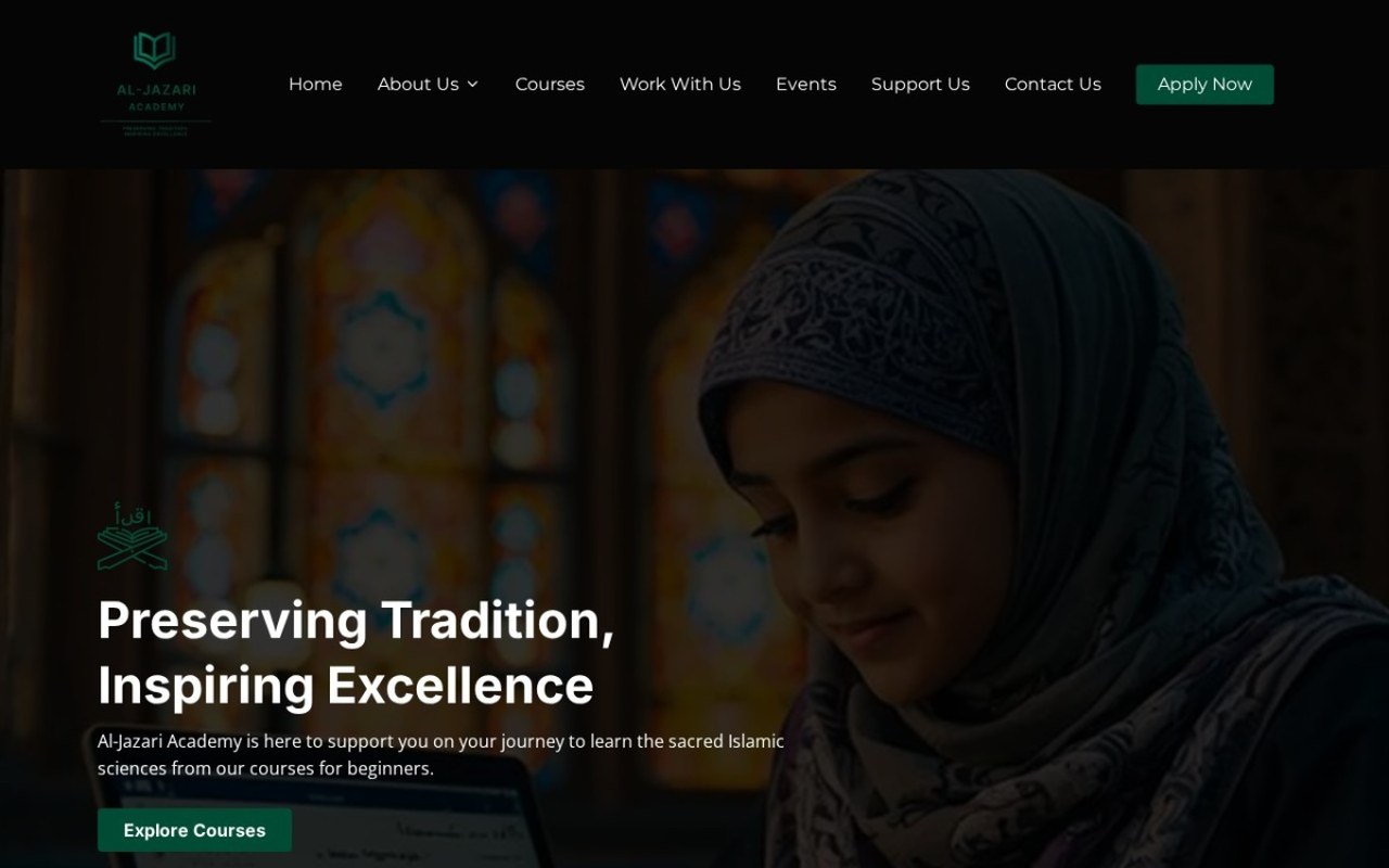 Al-Jazari Academy website by WebDevLab