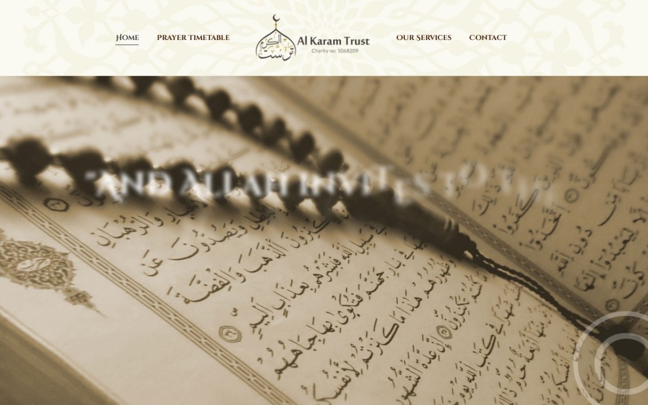 Al-Karam Mosque website by WebDevLab