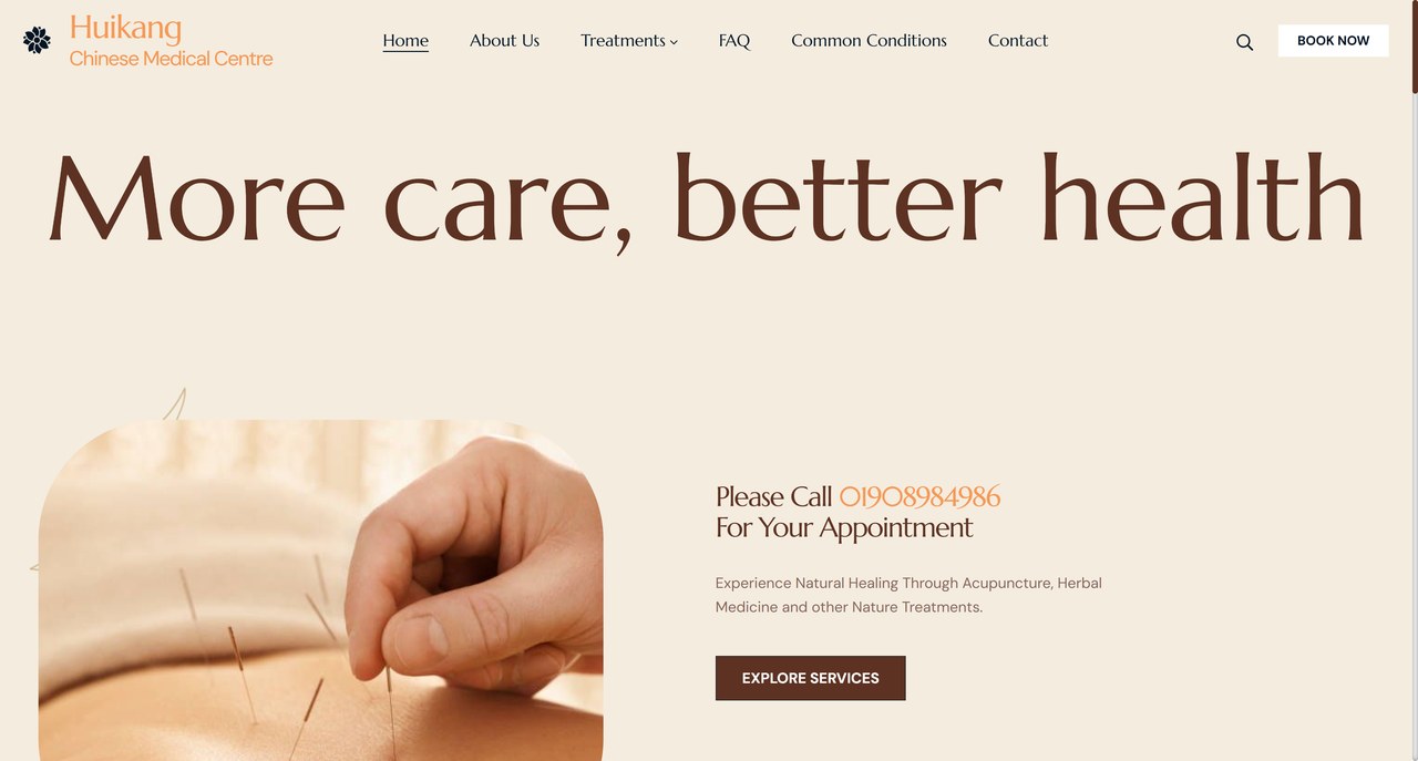 Hui Kang Healthcare website by WebDevLab